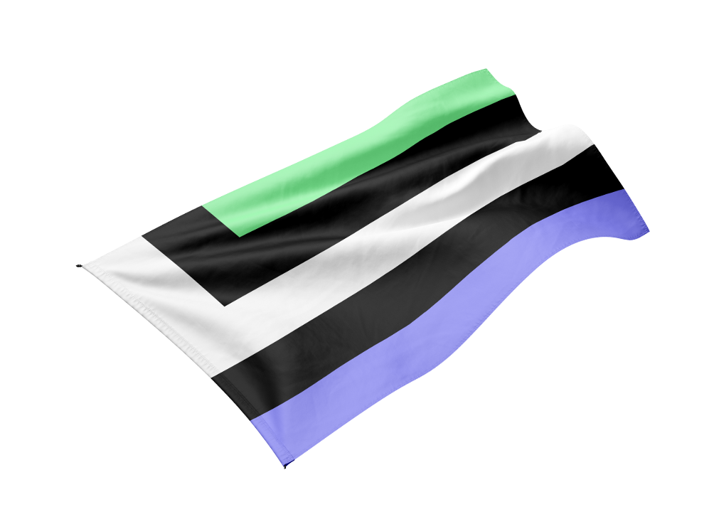 Decoratieve vlag met kleuren van Lebon.IT